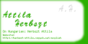 attila herbszt business card